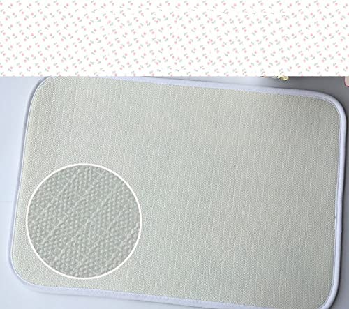 Badezimmer Teppiche Set,Badematten Teppich-Set 3-Teilig Rosa Blumen Prägung 3D-Druck Rutschfeste Badematten Weiche… – Bild 3