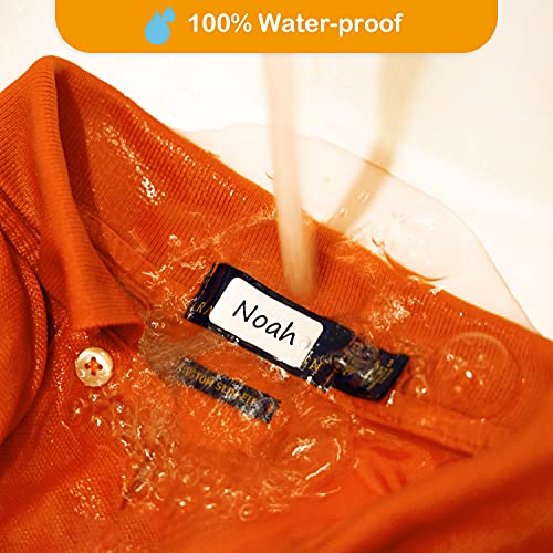 All Purpose No-Iron Kids Clothing Labels, Self-Stick Write-On Fabric Labels For Camp, School, Daycare, Nursing Care, Toys, Organizing, Washer & Dryer Safe, Pack Of 80 #TOP3