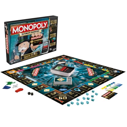Image of Monopoly Ultimate Banking Edition Board Game, Includes Electronic Banking Unit, Fun Christmas Board Game for Families and Kids, Strategy Game for Kids Ages 8+, Best Birthday Gift