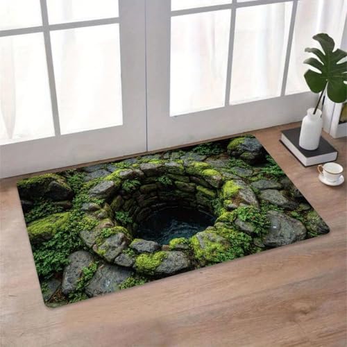 boiszeda Tappeti 3D Illusione Ottica Tappeto Sala Zerbino Esterno Terciopelo De Cristal Duradero Antideslizante para Salón Terraza Entrada Exterior Interior