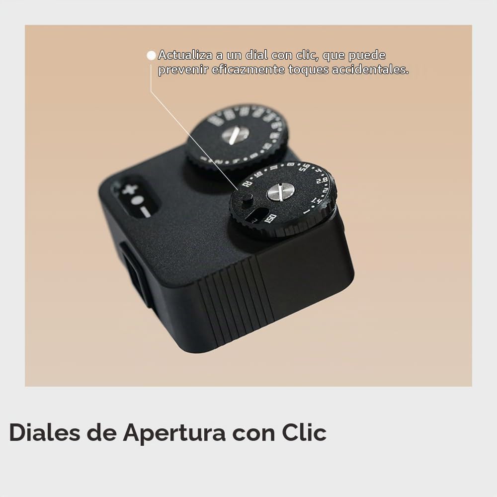 TTartisan Fotómetros Medidor de luz II, Herramienta de medición en Tiempo Real, Dos diales para Ajustar ISO, Apertura y Velocidad de obturación- Negro