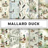 Mallard Duck Scrapbook Paper: Cottagecore Mallard Duck & Waterfowl Bird Patterns for Scrapbooking, Junk Journals, Card Making, Paper Crafts, Collage ... | 20 Double-Sided Designs | 8.5 x 8.5 Inches