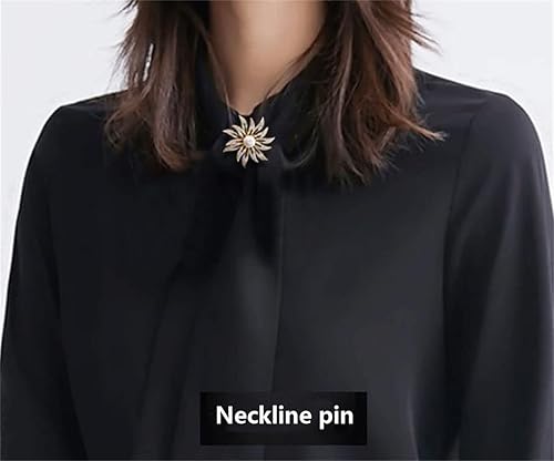 Miniatura 4 de Broches de girasol con perlas para mujer, aleación de diamantes de imitación de cristal, alfileres esmaltados, bolsa, insignia, bufanda, hebilla,