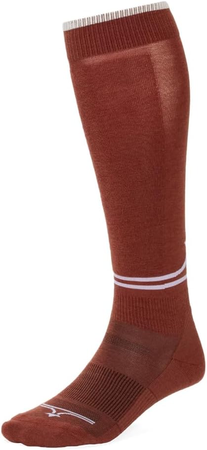 evo Lightweight EvoFit Snow Socks – Unisex Ski Socks, Lightweight Warm Thermal Wool Blend, Breathable Hiking Socks, Moisture Wicking Winter Socks for Snowboarding & Cold Weather, Rust, Large