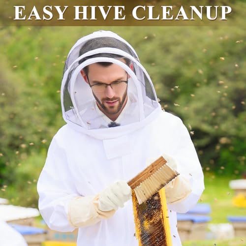 Imkeranzug Imkerei Anzug Ganzkörper Schutzanzug Schutzbekleidung mit Schleier, Kapuze, Handschuhe, Schutz Bienen-Outfit für den Garten und Imkereibedarf (XL)