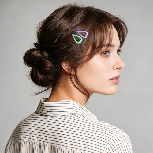 64 pinzas metálicas en forma de corazón para cabello miniatura 4