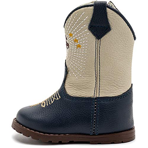 Bota Bebê Country Masculino Couro Bordada