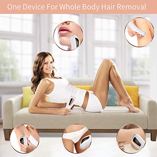 IPL Hair Removal, 999,999 Flashes Painless Hair Remover Device for Whole Body Professional Hair Remover Device At-Home for Female