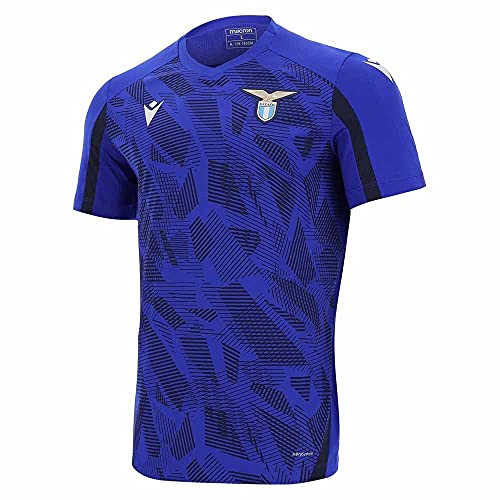Macron 2021-2022 Lazio Pre-Match Training Football Soccer T-Shirt Jersey (Blue)