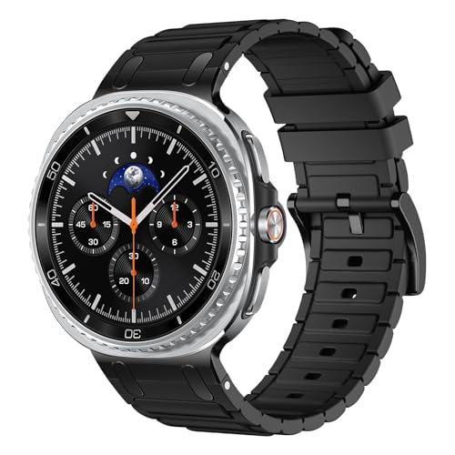 Image of Compatible with Samsung Galaxy Watch 8 Classic 46mm Strap /Galaxy Watch 8 44mm 40mm Rugged Bands Silicone for Galaxy Watch 8 /8 Classic Rubber Sport Straps (NO WATCH)