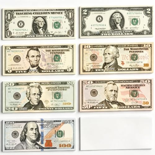 210 Pcs Play Money Kids Set Number Learning Play for Kids teachingToys Ages 3 and Up Kid Education Develop Early Math Skills Birthday Gift Preschool Games for Boys & Girls