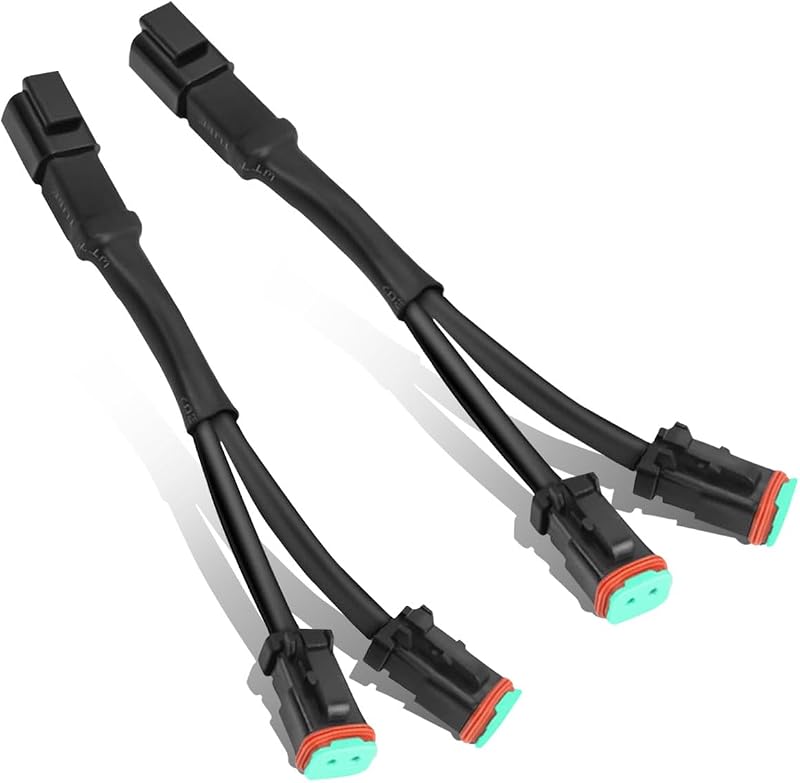 Adaptador Divisor Y de Chicote Deutsch DT DTP 2 Pinos DUSCOKE para Iluminação LED – 2 unidades