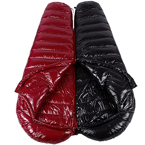 Jianghuayunchuanri Bequemer Schlafsack Outdoor Camping Erwachsene helle und warme Schlafsack-Campinggeräte Indoor- und Outdoor-Aktivitäten (Farbe : Rot, Size : 210x80x50cm) - Image 4