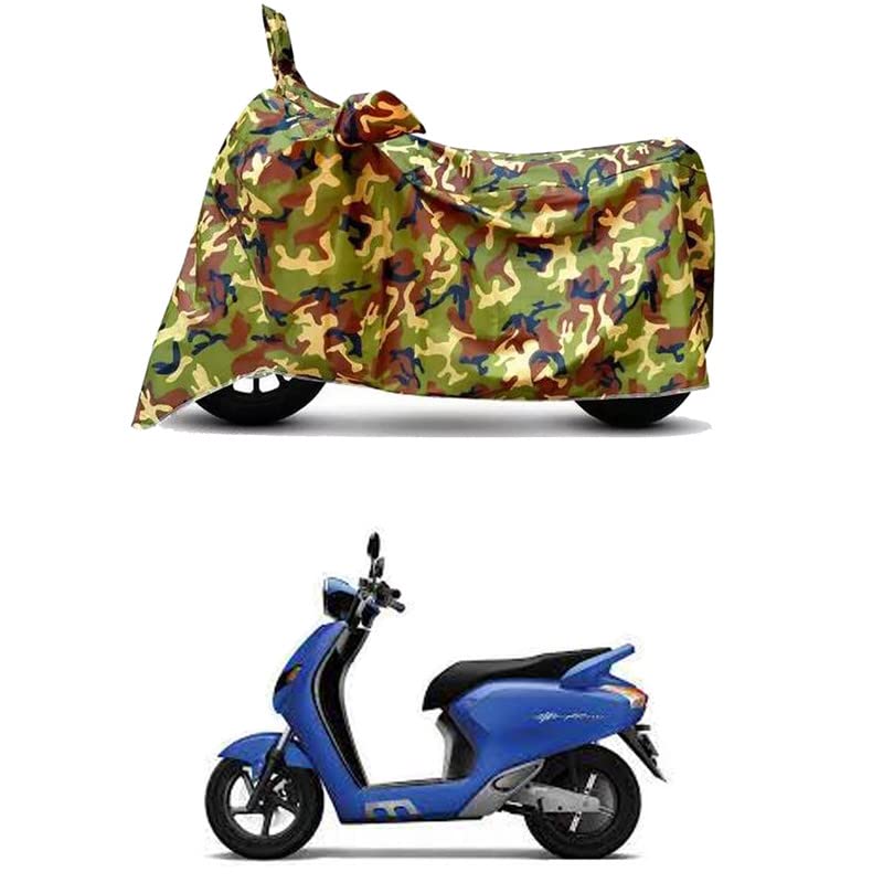 Image of Waterproof 100% PVC Coated Full Bike Scooty Two Wheeler Body Cover Compatible for 22 Motors iFlow /UV-Rays /Heat Protection /Birds Dropping /Scratchproof /Dust Proof s[6X6 Jungle Print]