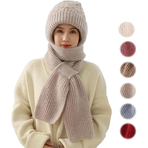 Bonnet coupe-vent HOIDOKLY avec écharpe intégrée Cover