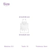 Vista 3 de DMiotech Paquete de 20 engranajes de plástico de 10 dientes, engranajes de reducción, engranajes helicoidales de plástico para modelo DIY