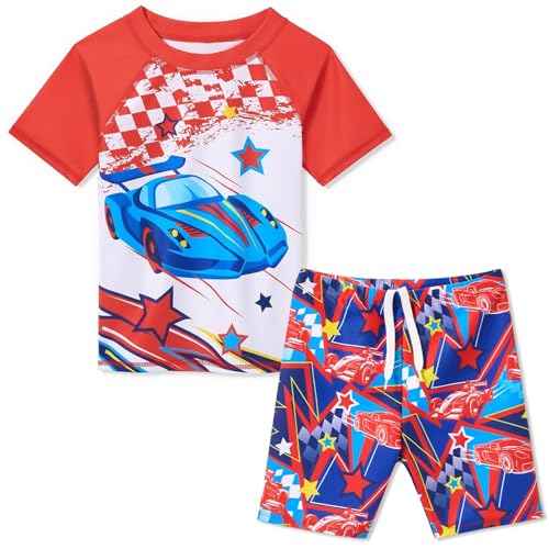 Image of Kids Swimsuit Boys Two Pieces Shark Swimsuit Toddler Rash Guard and Trunk