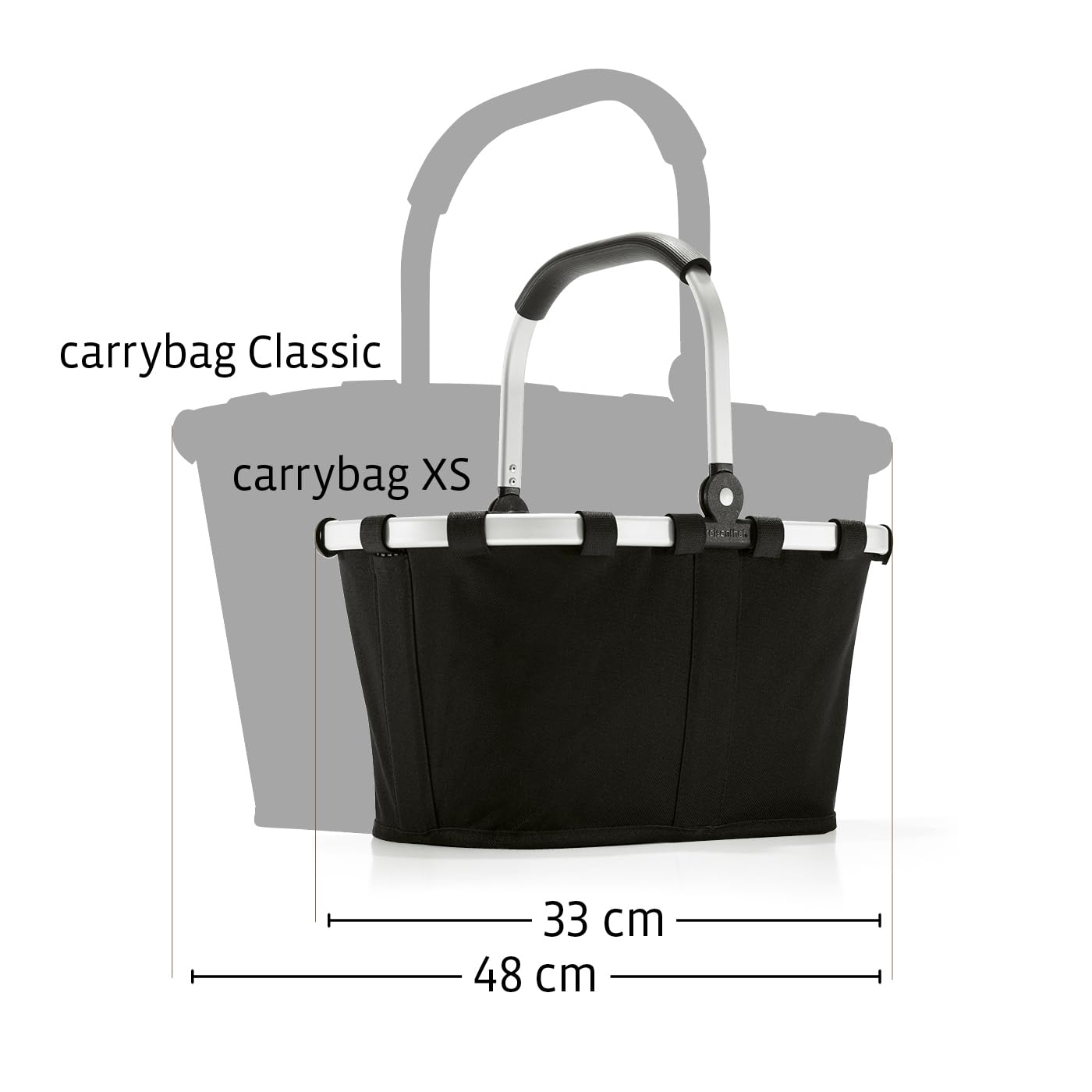 reisenthel Carrybag Twist Silver – stabiele boodschappenmand met veel opbergruimte en praktische binnenzak – elegant en waterafstotend design