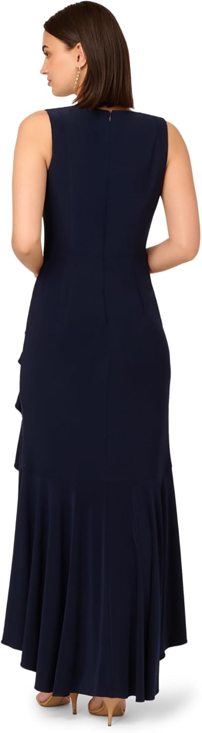 Adrianna Papell Womens Ruffle Flounce Jersey Gown - Image 2