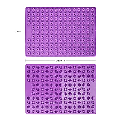 Foto von Collory Silikon Backmatten Starterpaket mit Schaber (6er Set), Backformen für Hundekekse und Leckerlis, Pralinenform, Lebensmittelecht (BPA-Frei)