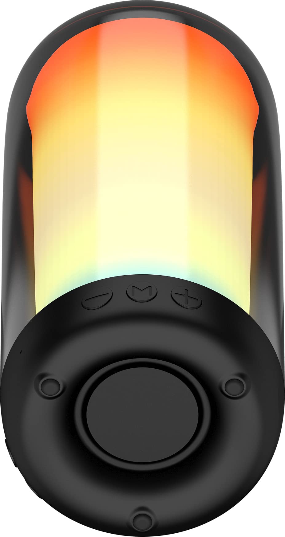 Majestic ORION – Speaker Bluetooth batteria ricaricabile, Giochi di luci LED a 360°, ingressi USB/microSD/AUX-IN, Microfono integrato per chiamate in vivavoce, Nero