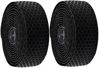 Bike Handlebar Tapes,Cycle bar Tape Honeycomb Style Silicone&EVA Road Bicycle Bar Tape Waterproof Non-Slip Cycling Handle Wraps for Mountain Bike 2 Rolls per Set (Black)