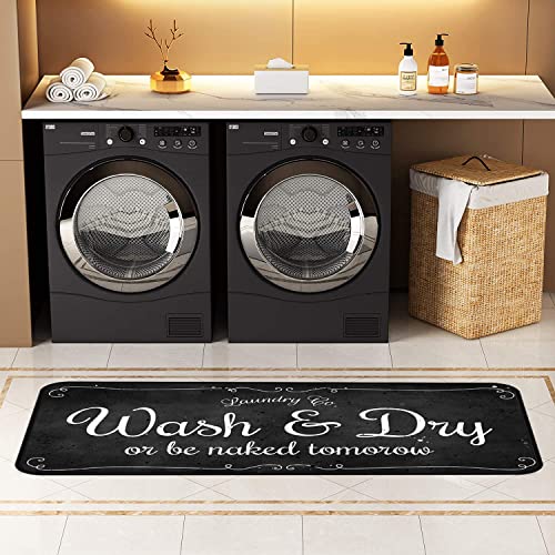 Laundry-Room-Long-Mat-Area-Rug-Non-Slip-Floor-Mat-Waterproof-Farmhouse-Carpet-for-Kitchen-40-x-20Black-2