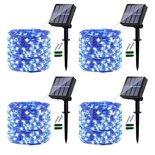Ligarko Solar String Lights Outdoor, 4 Pack 120LED Solar Garden Lights Waterproof