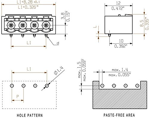 Conector SL-SMT 5.08/2/90G para evitar fallos de conexión en placas PCB 2