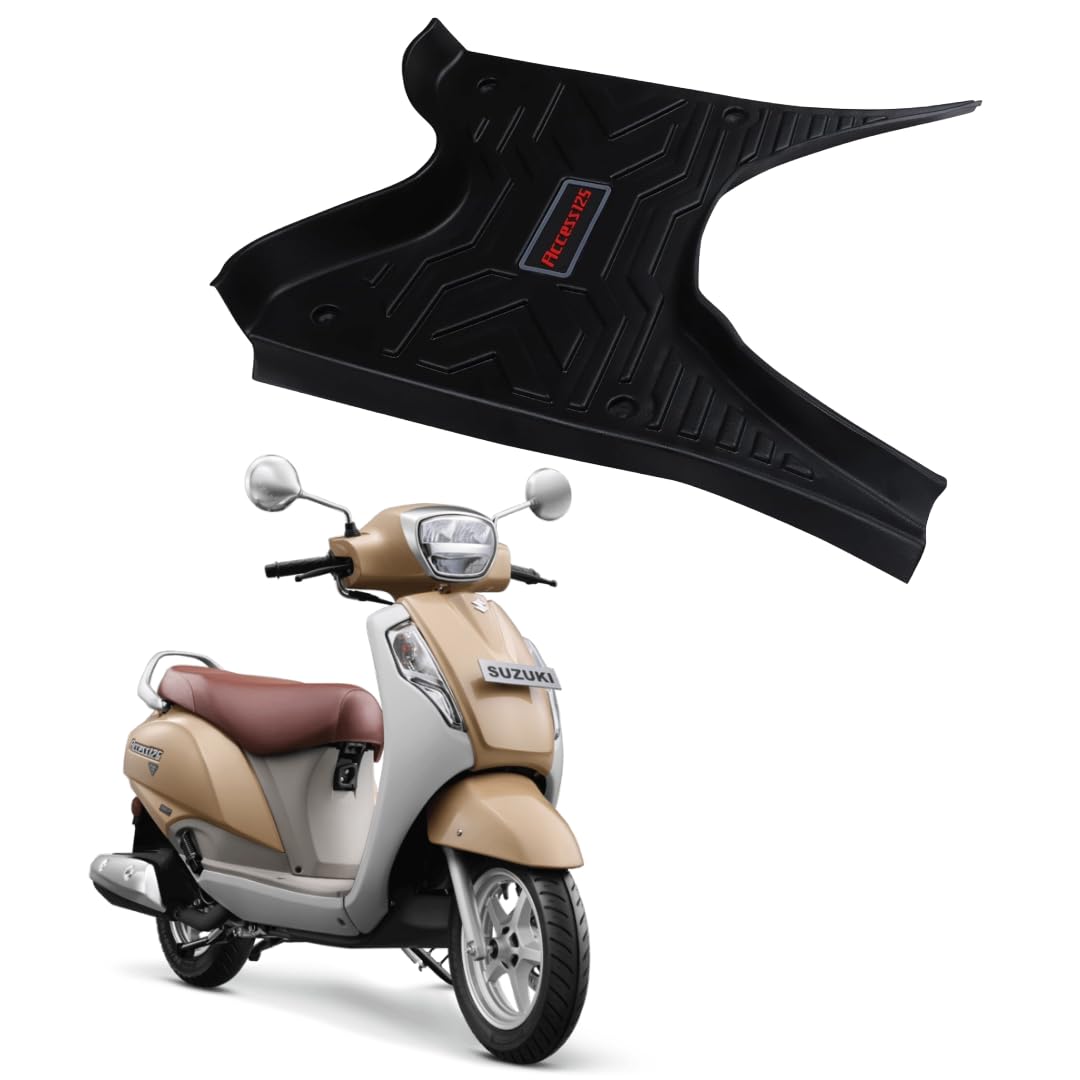 KONAYA Access 125 7D PVC Rubber Footmat Anti-Slip, Waterproof, Durable, Easy-to-Clean Access 125 Scooter Floor Mat | Black