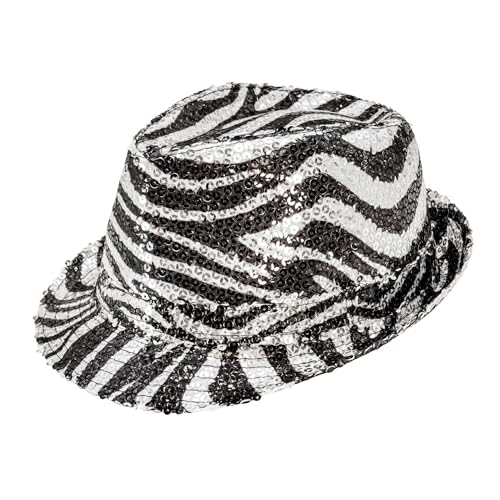 W WIDMANN MILANO Party Fashion - Chapeau avec paillettes, Fedora en différentes couleurs et motifs, accessoire pour les costumes de carnaval