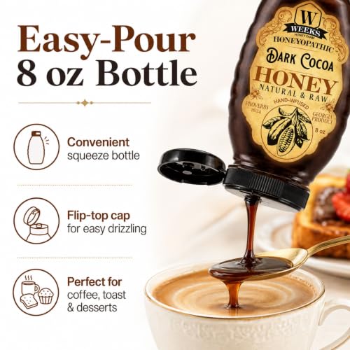 Miel Americana Cruda con Cocoa Dark Cocoa 8 oz miniatura 3