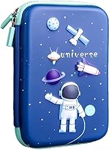 eErlik Big Size EVA 3D Cover Large Capacity Space Astronaut Pencil Case Compass with Compartments, Compass School Pouch Organizer for Students Kids Premium Stylish Pen Holder Pouch, Stationery Box