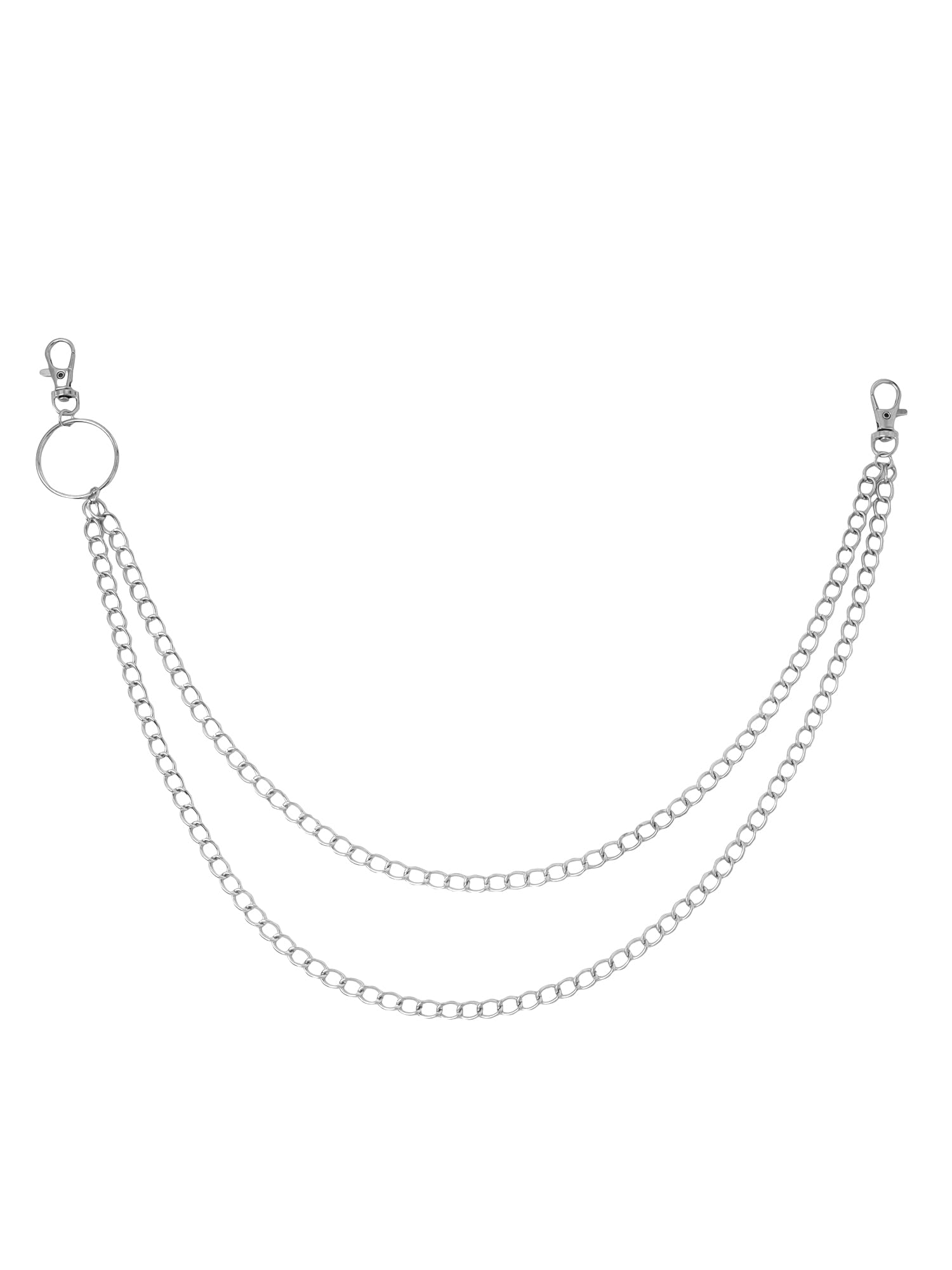 Yellow ChimesJeans Chain for Men Stainless Steel Silver Multi-layer Silver Jeans Chain for Men and Women