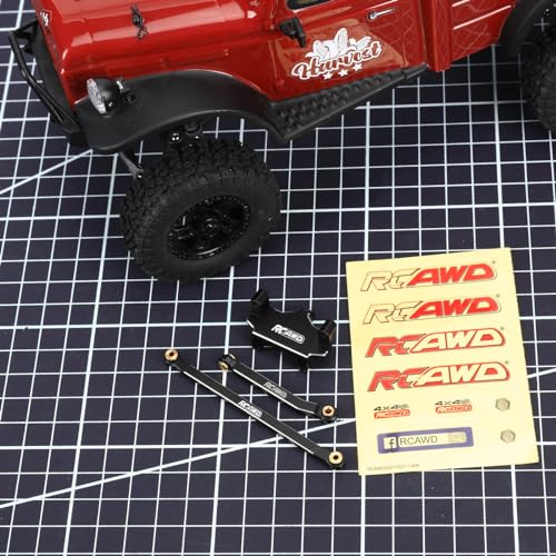 Image of RCAWD Optional Aluminum SOA Conversion Set for CR18P Rock Van CR18P Trail Hunter CR18P Rock Van EVO CR18P EVO Harvest CR18P EVO Trail Hunter Parts Black