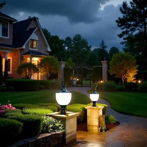 Image of BrighLyt Gate Light for Outdoor Waterproof - Gate Light Lamp for Home Entrance & Terrace Garden, Durable & Boundary Lighting Fixture (GL07, Pack of 2)