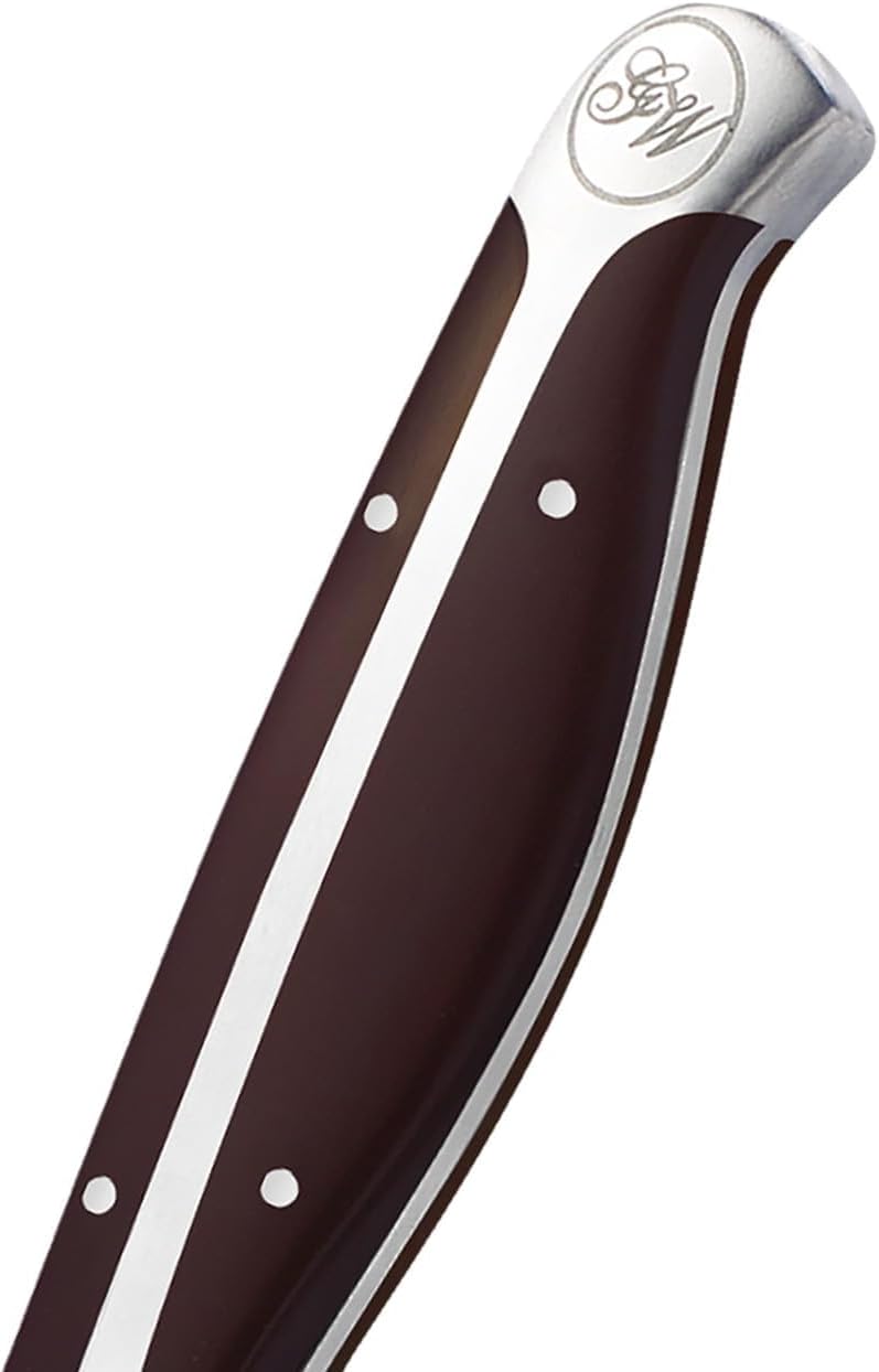 Gunter Wilhelm 5-inch German Serrated Utility Knife – Forged High Carbon German Steel – PREMIER ProCut Series – Serrated Knife Blade – Razor-Sharp & Full Triple Tang – Ergonomic ABS Handle