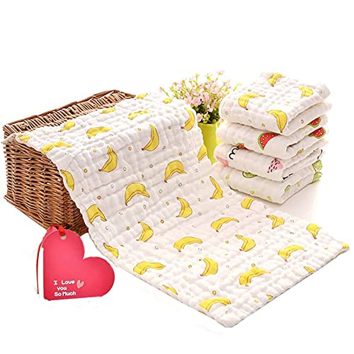 Image of KOROTUS Muslin Burp Cloths 100% Cotton Large 10 X 20 Inch Extra Soft and Absorbent 6 Pack Baby Burping Cloth for Boys Girls