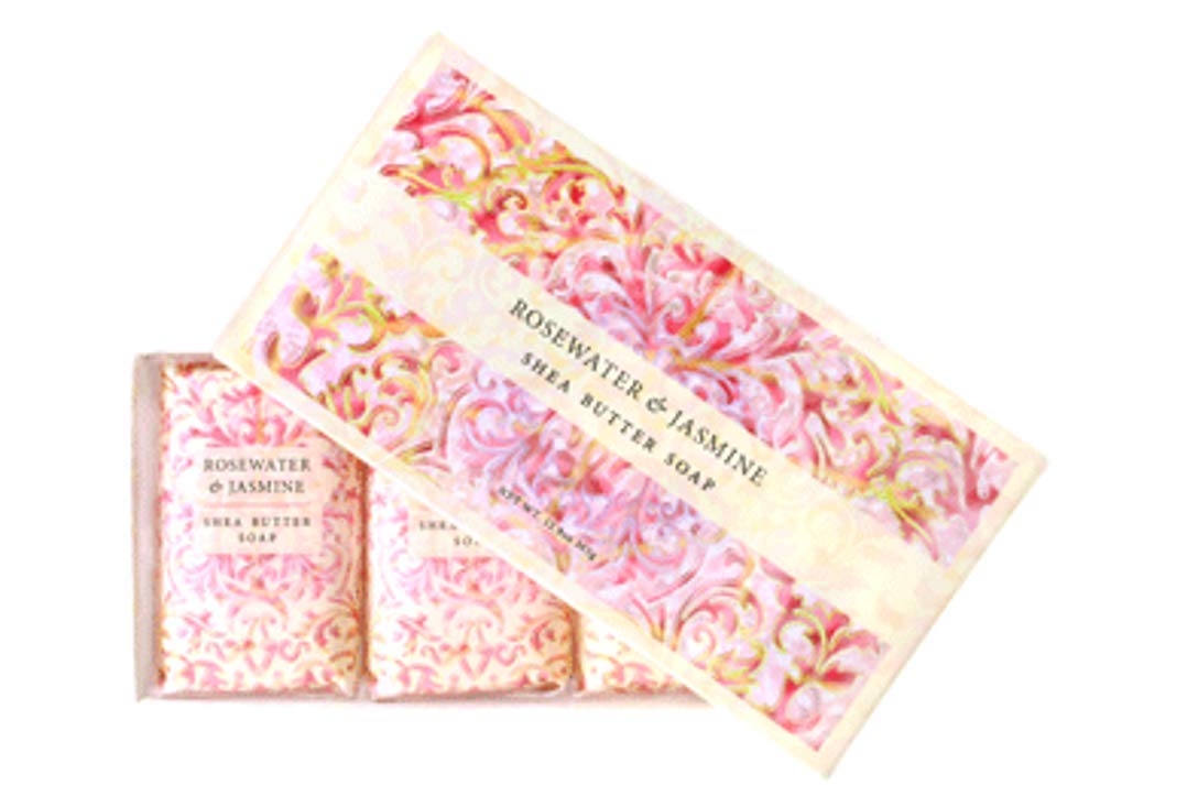 French Milled Soap Boxed Soap Set (Rosewater & Jasmine)