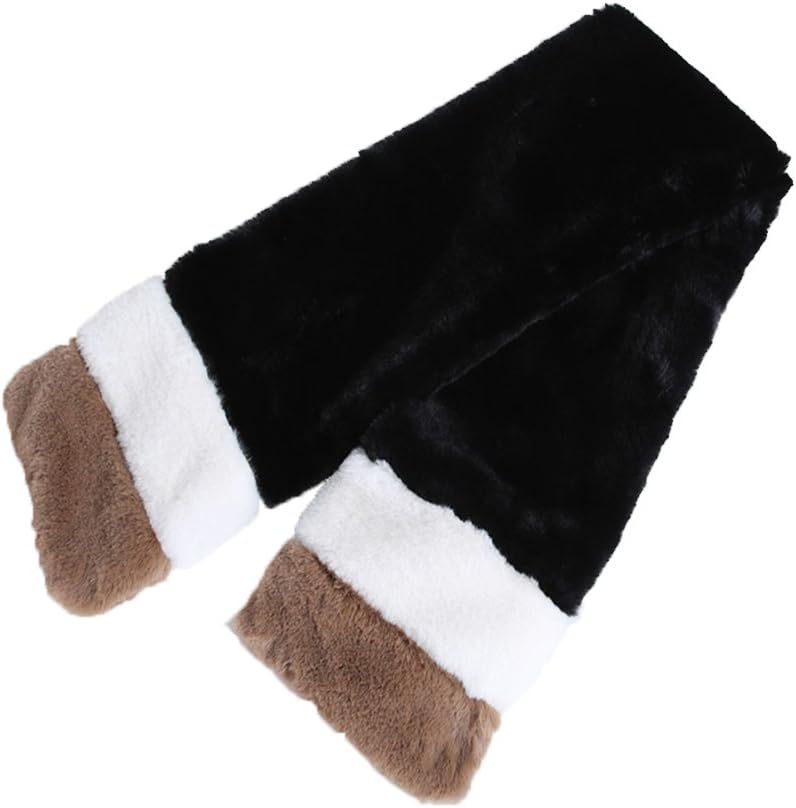 CNC-085 Add Coloration Echo Fur Muffler Scarf For Women Lady (37.8 X 6.3 Inch, Black)