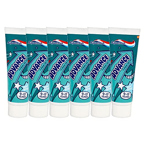 Aquafresh Advance 9-12 Kids Toothpaste 75ml 6 Pack Cover
