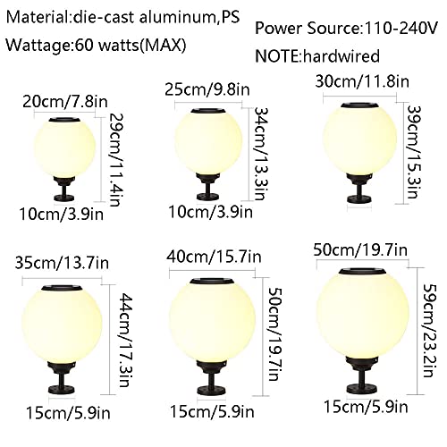 Luces de aluminio impermeables IP54 para iluminación exterior de caminos E27 3