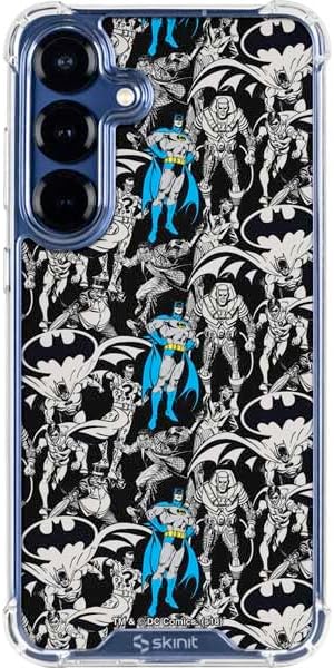 Skinit Clear Phone Case Compatible with Galaxy S25 - Officially Licensed DC Comics Batman and Robin Vintage Action Pose Design