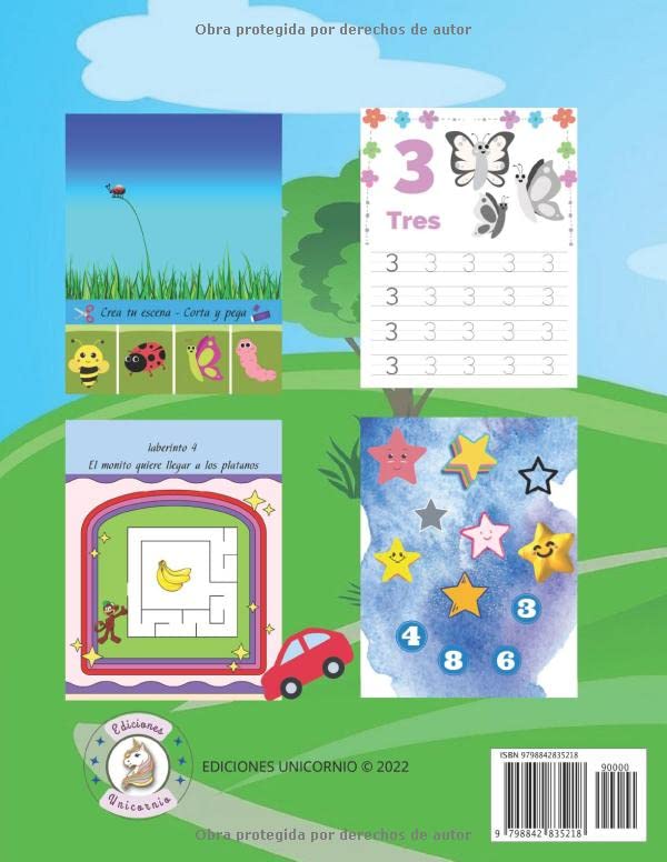 Miniatura 2 de Cuaderno Actividades Preescolar Libro de Colorear para Niños Grafomotricidad 3 Años en Adelante, Actividades y Juegos Educativos para Aprender y ...