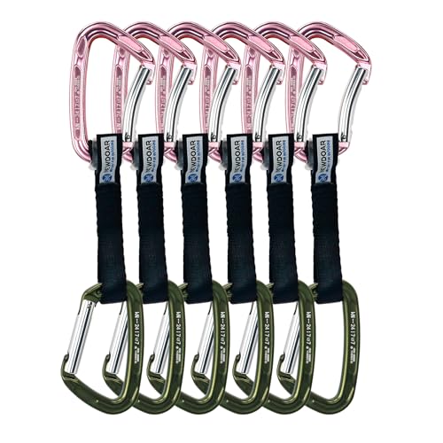 [Materiale in alluminio ultra leggero] Realizzato in alluminio ad alta resistenza, significativamente più leggero dell'acciaio, progettato per l'arrampicata all'aperto per ridurre il carico in modo da poter trasportare più attrezzi senza oneri.