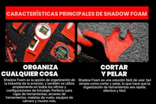 Evite herramientas sueltas usando insertos de espuma para caja de herramientas Shadow Foam de 40x32 5