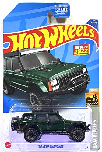 Hot Wheels Jeep Cherokee 1:64 Verde '95 Baja Blazers miniatura 1