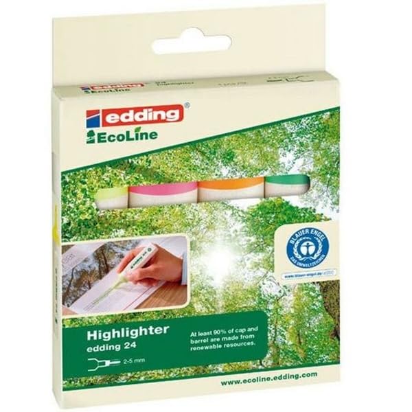 Edding Ecoline Textmarker-Set, mehrfarbig, 50 Stück