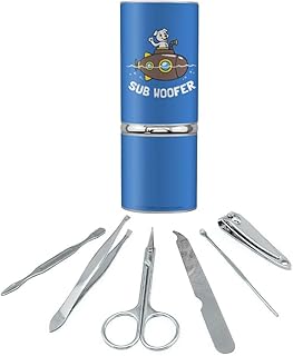 Sub Woofer Dog Submarine Funny Humor Stainless Steel Manicure Pedicure Grooming Beauty Care Travel Kit