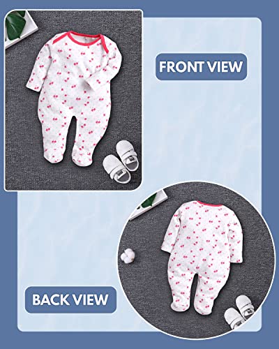 Image of BabyGo Baby Romper 100% Cotton Rompers for New Born Baby|Sleepsuits for Baby Boys & Girls |Onesies| Infant Clothes|FUSHIA| 0-3M| 3-6M| 6-9M| Pack of 2